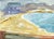 Contemporary Modern "Summer Beach" Contemporary Painting on Paper For Sale - Image 3 of 6