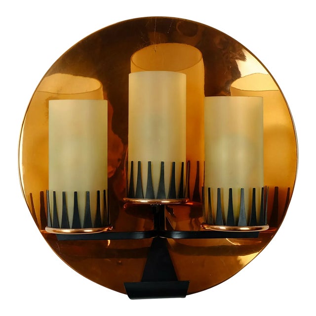 Copper Wall Sconce, 1960s For Sale
