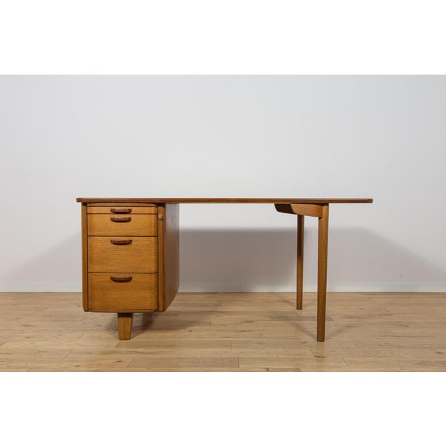 Art Deco Oak Desk by Gunnar Ericsson for Åtvidaberg / Facit AB, Sweden, 1950s For Sale - Image 4 of 18