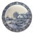Mid Twentieth Century Oversized Blue and White Delft Charger Made in Belgium For Sale