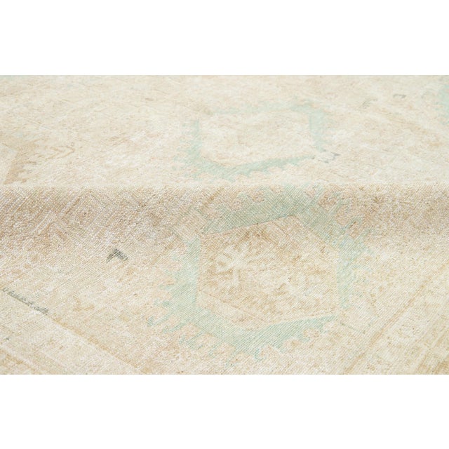 1920s Antique Persian Heriz Beige Wool Rug With Allover Design For Sale In New York - Image 6 of 11