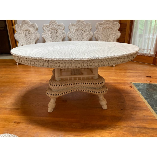 Late 20th Century Victorian Style Wicker Dining Set Michael Carlson