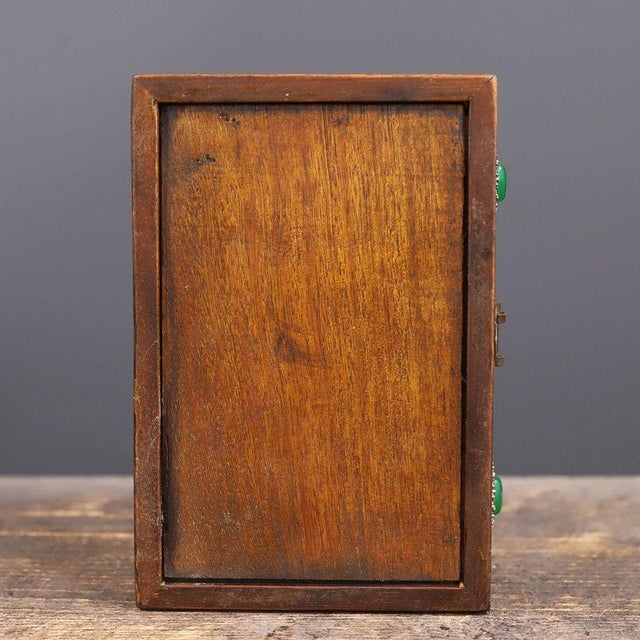 Vintage Chinese Rosewood Box With Mother-of-Pearl Fu Dogs & Jade Clasp For Sale In Los Angeles - Image 6 of 9