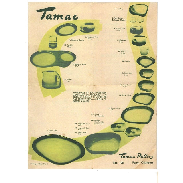 Vintage 1950s Mid-Century Modern Tamac Art Pottery Frosty Fudge Large ...