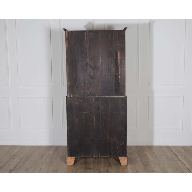 Light Gray 18th Century European Painted Bureau Bookcase with Glazed Doors, circa 1790 For Sale - Image 8 of 10