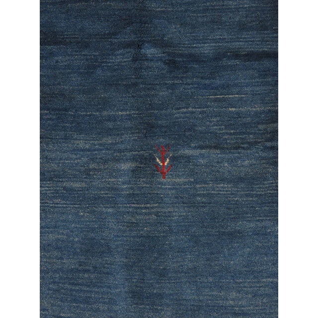 Vintage Hand-Knotted Persian Gabbeh Rug 6'10" X 8'0" For Sale - Image 4 of 6