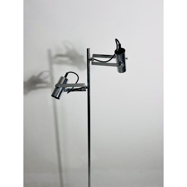 1970s Midcentury Modern German Chrome Floor Lamp, 1970s For Sale - Image 5 of 14