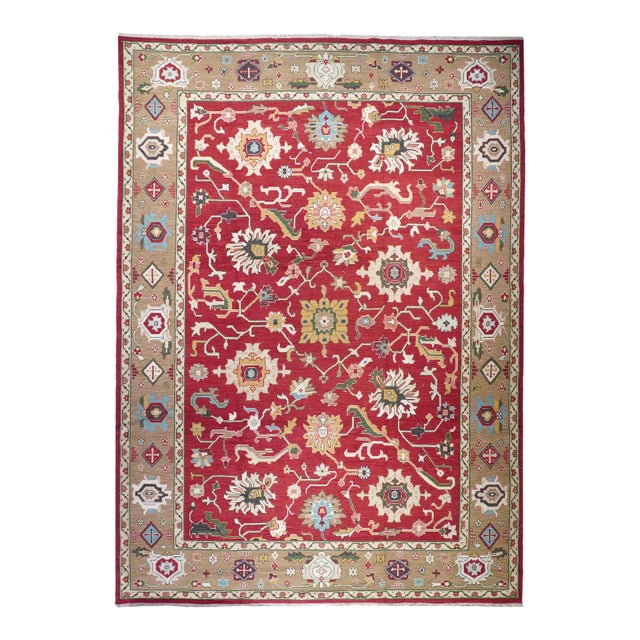 Early 21st Century Red Turkish Rug 10'0'' X 14'0'' For Sale