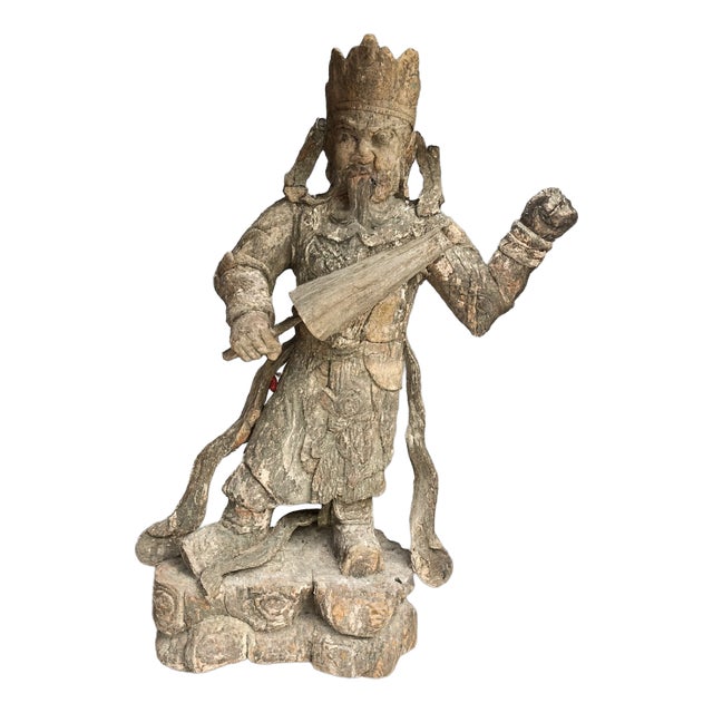 Asian School, Gigantic Sculpture, 1800s, Wood For Sale