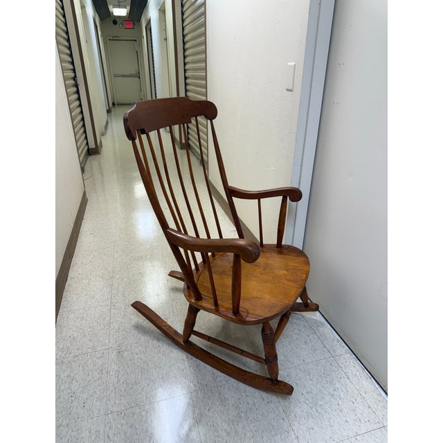 American Nichols and Stone Vintage Rocker For Sale - Image 3 of 10