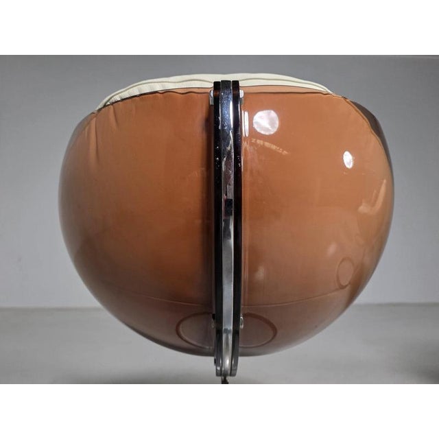Animal Skin Sphere Dining Chairs by Boris Tabacoff for MMM, France, 1970s, Set of 4 For Sale - Image 7 of 8