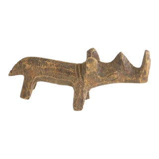 Vintage African Brass Mini Rhino For Sale