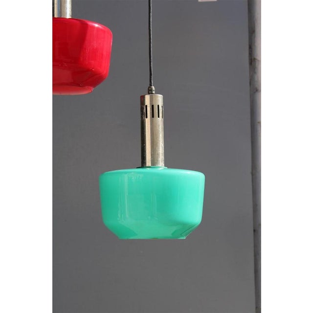 Italian Multicolor Suspension Light from Vistosi, 1950s For Sale - Image 7 of 17