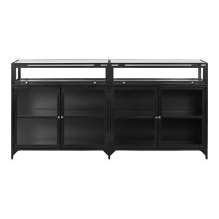 Four Hands Shadow Box Sideboard - Black For Sale