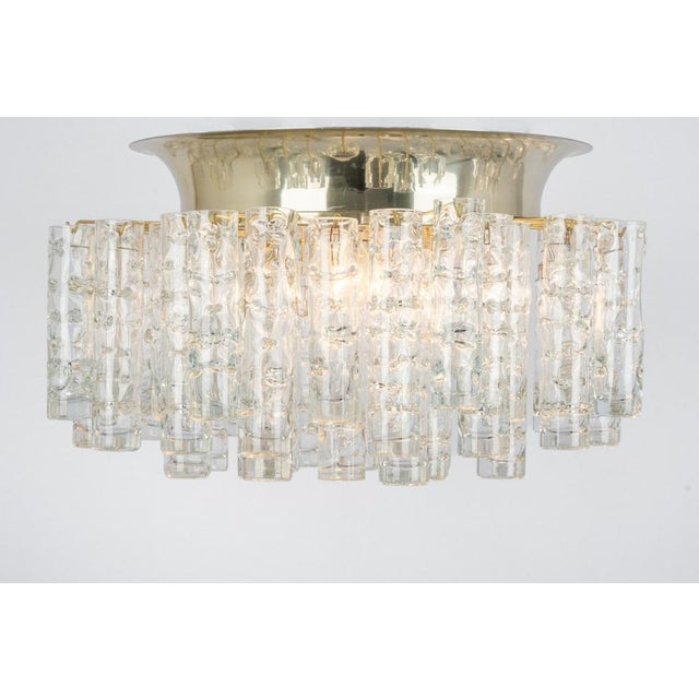 Murano Ice Glass Flushmount from Doria Leuchten, Germany, 1960s For Sale - Image 6 of 15