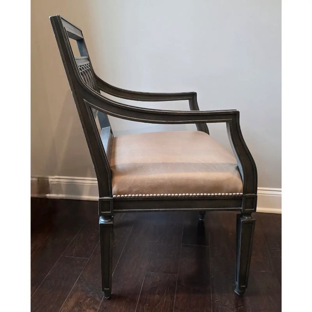 Traditional Beautiful Set of 6 Custom Dining Chairs For Sale - Image 3 of 9