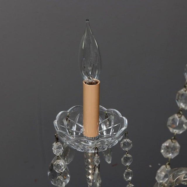 Oversized Vintage Continental Cut & Strung Nine-Light Chandelier, Circa 1910 For Sale - Image 9 of 11