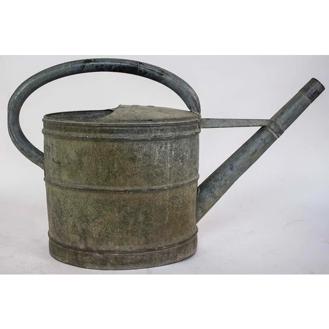 Farmhouse Antique Schneiderkanne Watering Can Planter - Galvanized Metal For Sale - Image 3 of 10