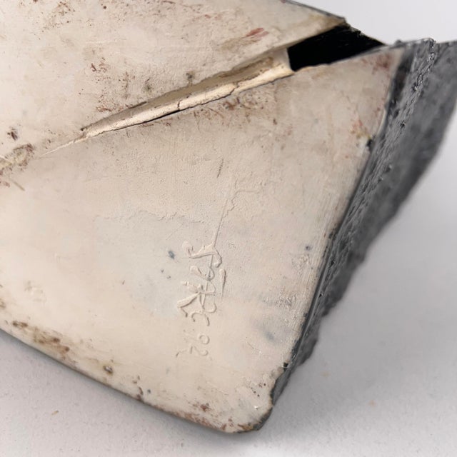 Black Large Brutalist Black Ceramic Vase from Ladislav Švarc, Czech Republic, 1980s For Sale - Image 8 of 10