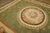1820s Green Floral Medallion Flat Weave Antique French Aubusson Rug 8' 8" X 12' 6" Wool Carpet For Sale - Image 9 of 11