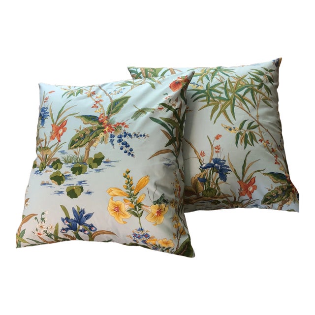 Tyler Hall Floral Pillow Covers - a Pair For Sale