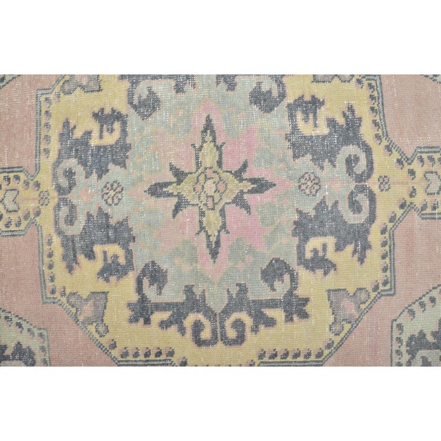 Apricot Vintage Handknotted Floor Rug For Sale - Image 8 of 10