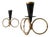Mid-Century Modern Metal Candlestick Holders by Gunnar Ander for Ystad Metal, Sweden, Set of 2 For Sale