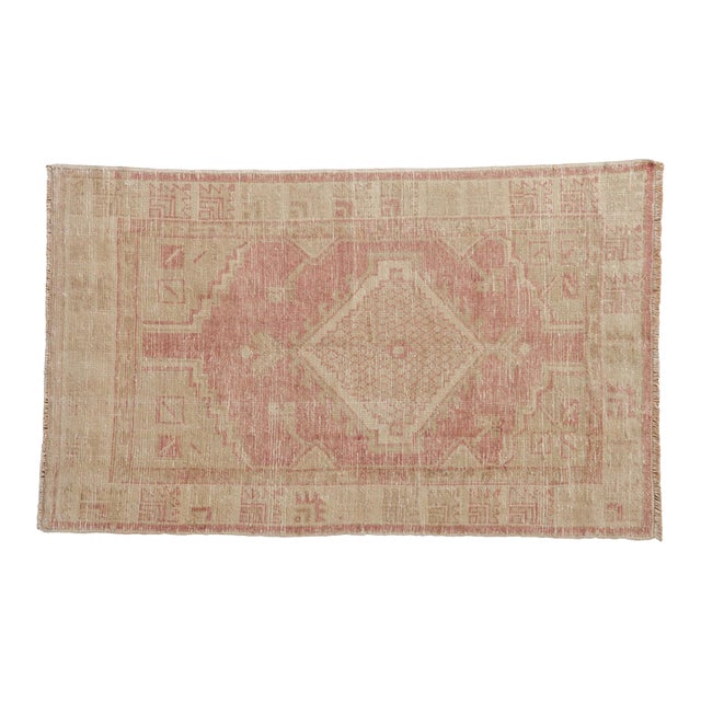 Vintage Distressed Oushak Rug - 2'5" x 4'1" For Sale