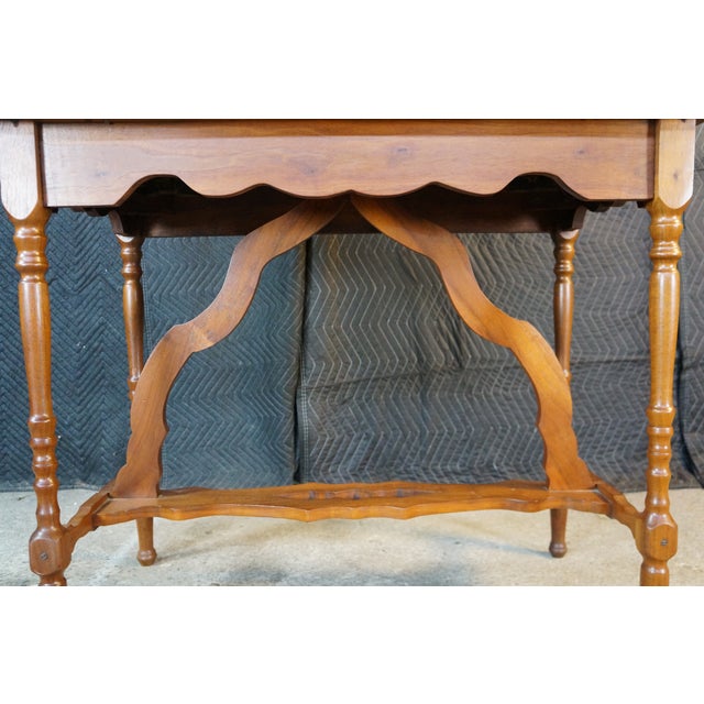 Antique Mission Arts & Crafts Walnut Inlaid Spinet Secretary Desk Console Table For Sale - Image 18 of 18