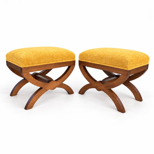 Tuscan Style Ottomans- Pair For Sale - Image 4 of 6