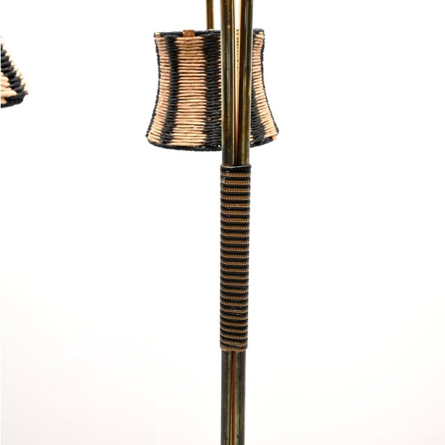 Black Vintage Swedish Brass Floor Lamp, 1950 For Sale - Image 8 of 11