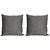 Gray Modernist Pillows with Rectilinear Print in Charcoal and Slate Gray - a Pair For Sale - Image 8 of 8