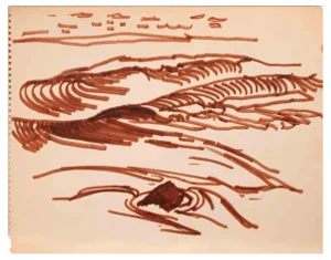 Reynold Arnould, Seascape, 1970s, Drawing