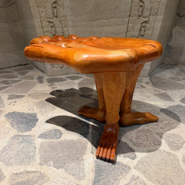 Surrealist Hand-Foot Occasional Table in Mahogany by Pedro Friedeberg For Sale In San Diego - Image 6 of 11