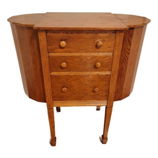 American Oak Martha Washington Sewing Cabinet / Accent Chest, C. 1925–1935 For Sale