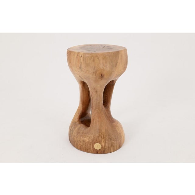 Sculptural Side Table in Walnut by Logniture For Sale - Image 9 of 16