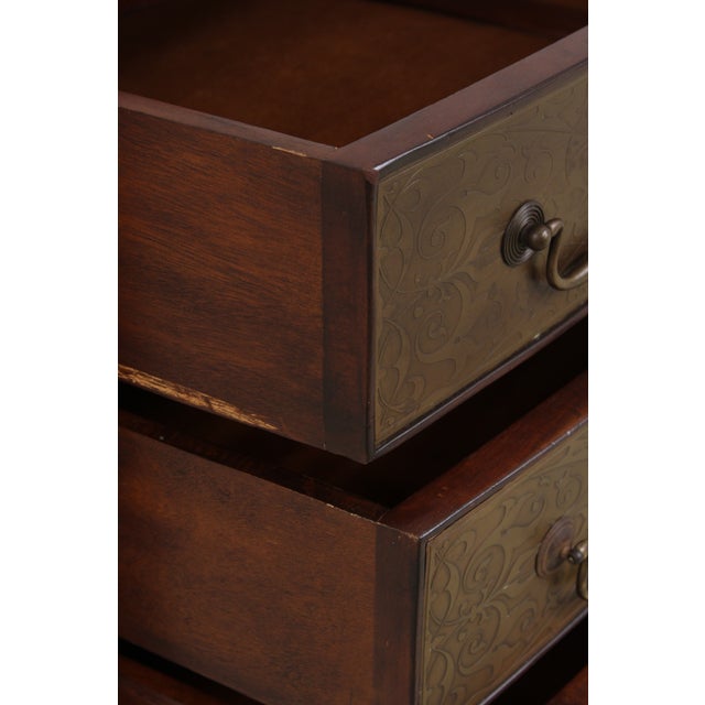 Wood John Richard European Crossroads Copper Embossed Chest For Sale - Image 7 of 15