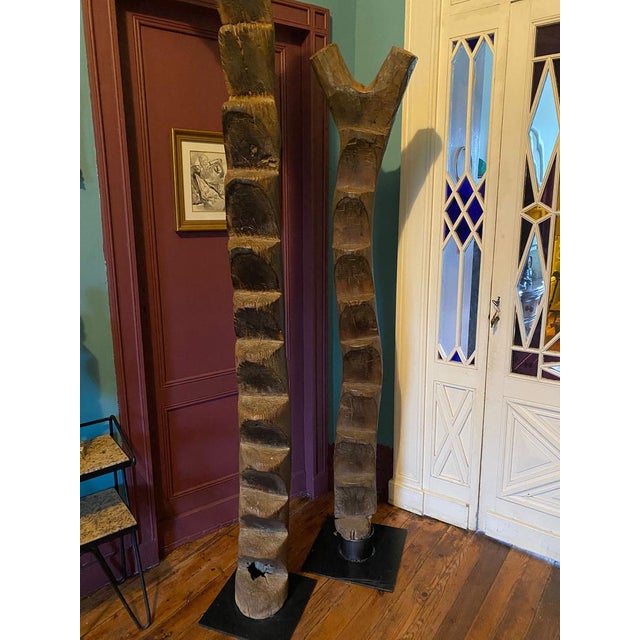 Dogon Indoor Ladder, 1940s For Sale - Image 6 of 7