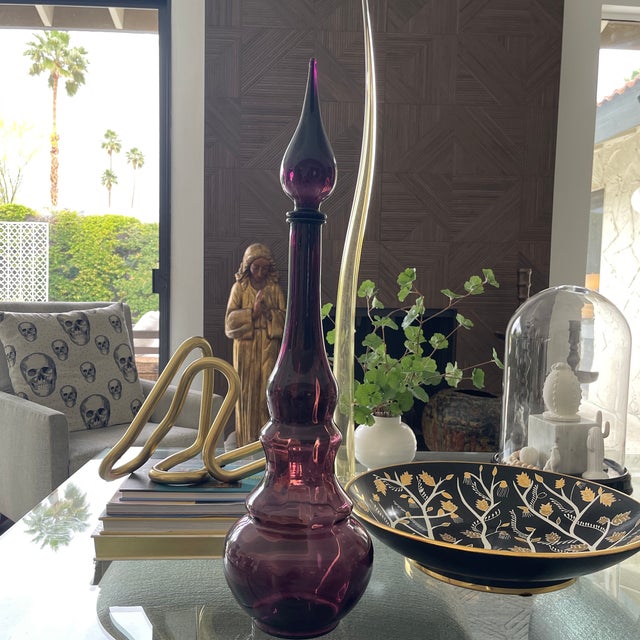 Mid-Century Modern Purple Decanter, 1960s For Sale - Image 3 of 5