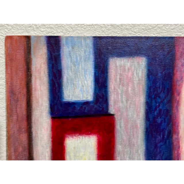 Bernard Segal, Mod Abstract Expressionist Oil Painting Bernard Segal New Hope PA Modernist Art, 1969 For Sale - Image 14 of 16