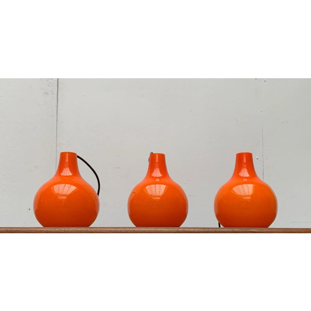 Mid-Century German AH Glass Pendant Lamp from Peill & Putzler, Set of 3 For Sale - Image 5 of 18