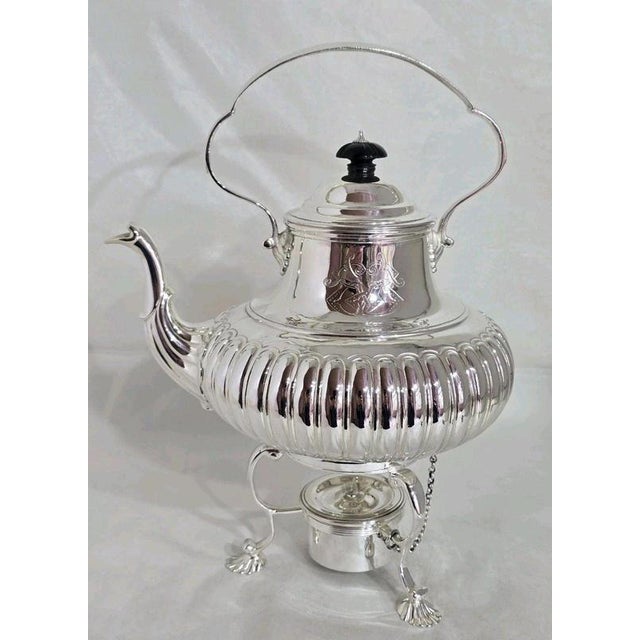 Sterling Silver Spirit Kettle and Stand, London, 1975 For Sale - Image 11 of 13