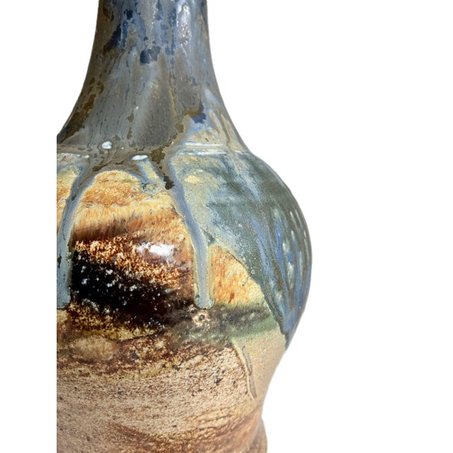 Ceramic Signed 1970s Ceramic Sculptural Vase / Mid-Century Modernist Pottery For Sale - Image 7 of 10