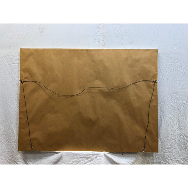 Late 20th Century Abstract Original Painting on Paper For Sale - Image 5 of 5