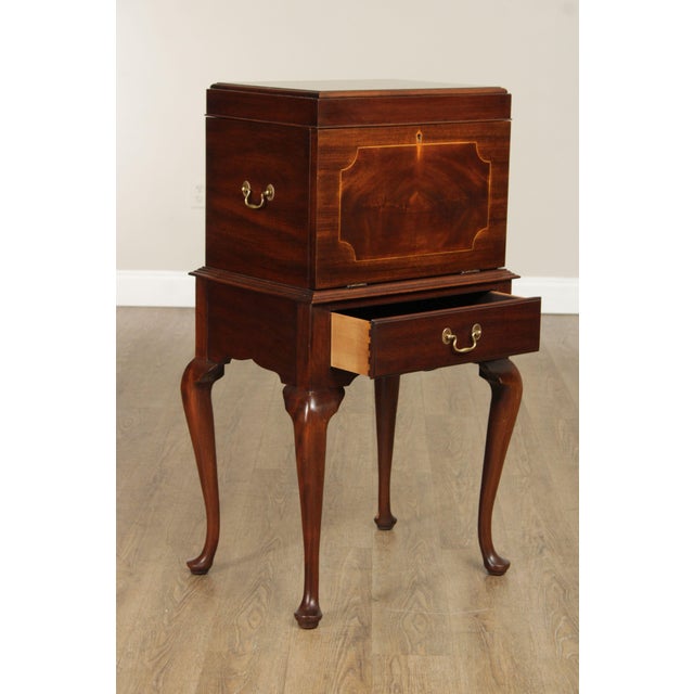 Queen Anne Henkel Harris Queen Anne Style Mahogany Silver Chest For Sale - Image 3 of 14