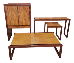 Vintage Minimalist Table Set, 1960s, Set of 4
