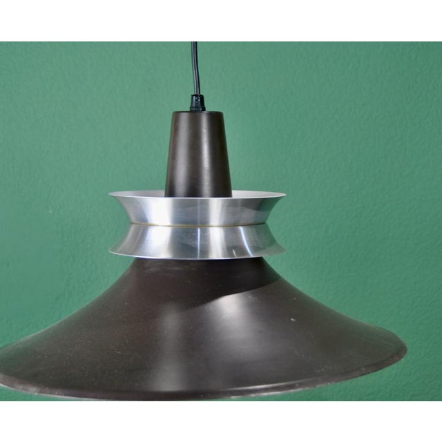 Danish Lamp in Brown and Silver Metal, 1970s For Sale - Image 15 of 17