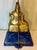 Mid-Century Parcel Gilt Faux Lapis Lazuli Asian Figural Table Lamp For Sale In Mobile - Image 6 of 10