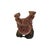 Brown Late 20th Century Buddha Sculpture Carved Wood With Inlaid Eyes and Teeth Vintage Chinese Wealth Figure For Sale - Image 8 of 9