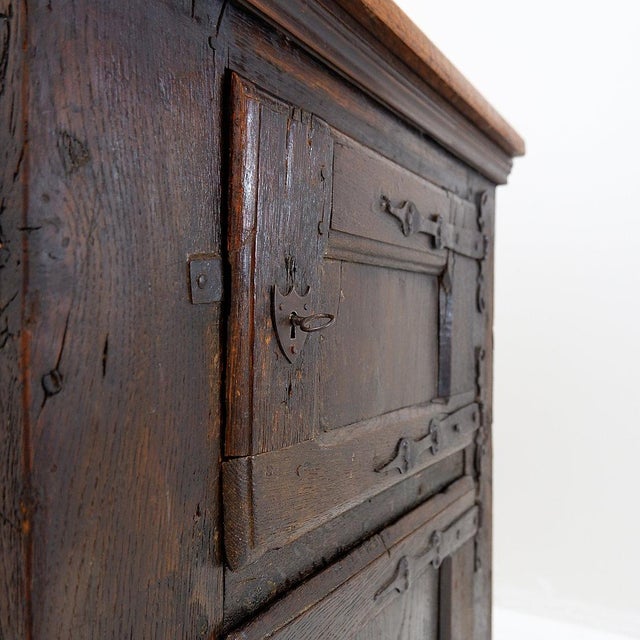 Small Rustic Wood Buffet with Bun Feet For Sale - Image 4 of 16